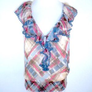 CATWALK TO SIDEWALK Chiffon TOP  L